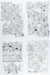 Chris Dreier [Gianluca Pagliarani printed blue lines] Wolfskin: Hundredth Dream #5 Story Page Original Art Group of 9 (Avatar Press, 2010). (Total: 9 Original Art)