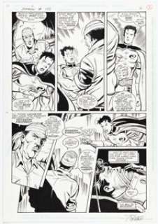 Jim Aparo and Rick Burchett Batman #498 Story Page 6 Original Art (DC, 1993).