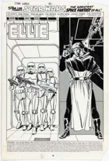 Ron Frenz and Tom Palmer Star Wars #80 Splash Page 1 Original Art (Marvel, 1984). | Heritage
