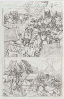 Dan Khanna Transformers #18 Story Page 5 Original Art (Titan, 2008).