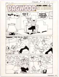 Harvey Artist Dagwood Comics #9 Complete 7-Page Story "Get a Horse!" Original Art (Harvey, 1951). (Total: 7 Original Art) | Heritage