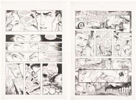 Michael Kaluta The Shadow Movie Adaptation #12 Story Pages 23-24 Original Art (Dark Horse, 1994). (Total: 2 Original Art) | Heritage