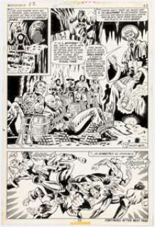 Paul Gulacy and Dan Adkins Master of Kung Fu #22 Story Page 13 Original Art (Marvel, 1974). | Heritage