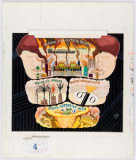 Al Jaffee MAD #446 Donald Trump Inside Back Cover Fold-In Original Art (EC, 2004). | Heritage