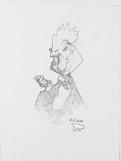 Mike Mignola - Distinguished Chicken-Man Illustration Original Art (2019). | Heritage