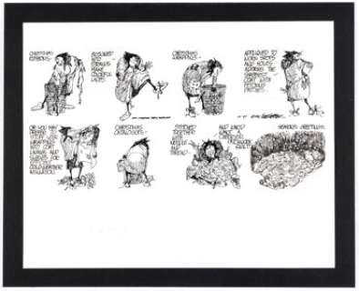 Jules Feiffer "Seasons Greetings" Comic Strip Original Art (1992). | Heritage