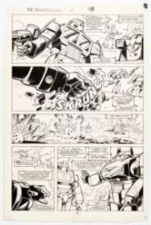 Don Perlin, Ian Akin, and Brian Garvey The Transformers #19 Story Page 14 Original Art (Marvel, 1986). | Heritage