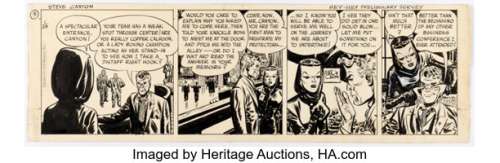 Milton Caniff Steve Canyon Daily Comic Strip Original Art dated 1-29-47 (Field Enterprises, 1947). | Heritage