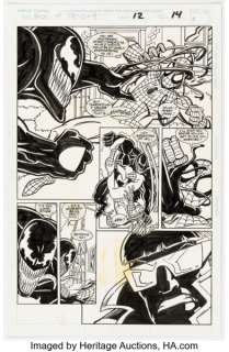 Alex Saviuk and Al Milgrom The Adventures of Spider-Man #12 Venom and Doc Ock Story Page 14 Original Art (Marvel, 1997). | Heritage
