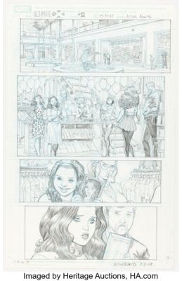 Arthur Adams Ultimate X #2 Story Page 9 Original Art (Marvel, 2009). | Heritage