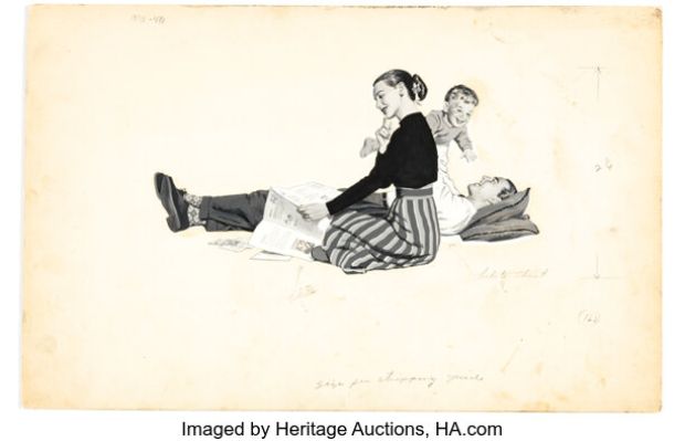 Advertising Artist - Lockheed Aircraft Newspaper Advertising Illustration Original Art (1950).