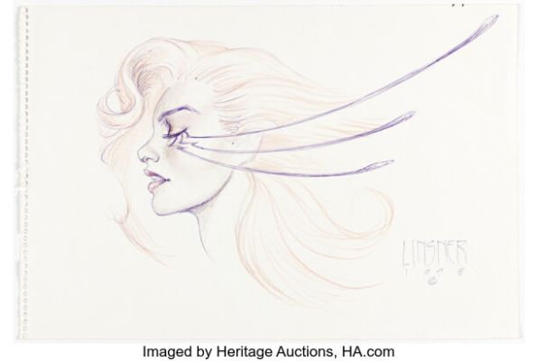 Joseph Michael Linsner - Dawn Sketch Illustration Original Art (1998). | Heritage