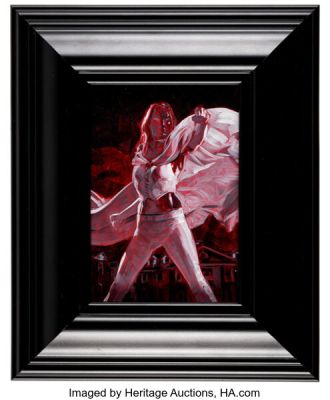 David Palumbo 2020 Marvel Masterpieces 14 of 20 "Emma Frost" Limited Edition Holofoil Trading Card Preliminary Original Art (Upper Deck/Marvel, 2020). | Heritage