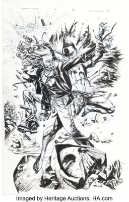 Max Fiumara The Amazing Spider-Man #637 Kraven the Hunter Splash Page 1 Original Art (Marvel, 2010).