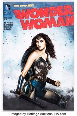 Chadwick Haverland The Walking Dead #150 and Wonder Woman #36 Sketch Editions Original Art Group of 5 (DC/Image, 2011-16). (Total: 5 Original Art) | Heritage