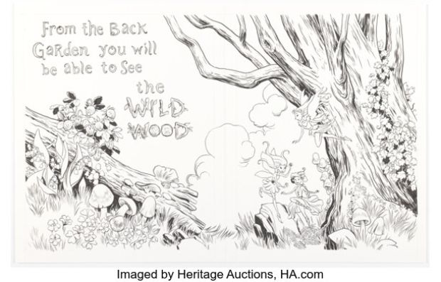 Jill Thompson The Neil Gaiman Coloring Book "Instructions" Double Page Spread 84-85 Illustration Original Art (HarperCollins, 2017). | Heritage