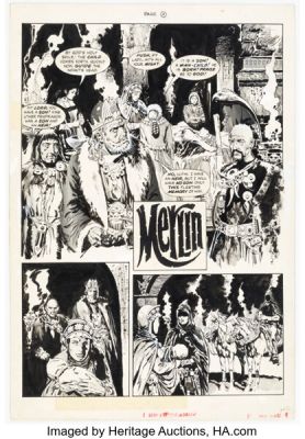 Gonzalo Mayo Eerie #74 Merlin Story Page 1 Original Art (Warren, 1976). | Heritage