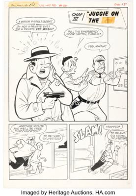 Samm Schwartz and Marty Epp Jughead’s Fantasy #2 Complete 5-Page Story "[Peter Goon, Private Eye] Chap. III: Juggie on the Job" Original Art (Archie, 1960). (Total: 5 Items) | Heritage