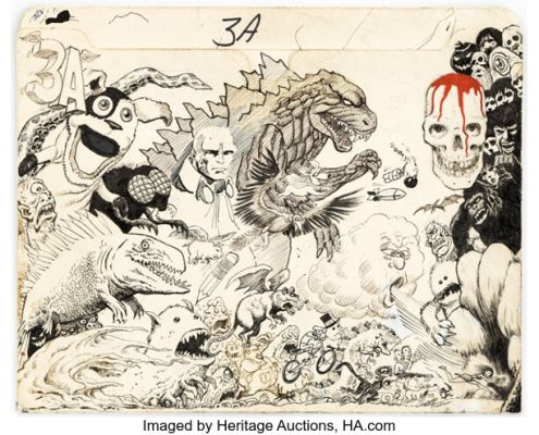 Kubert School Artists - Instructor Jam Illustration Original Art (undated). | Heritage