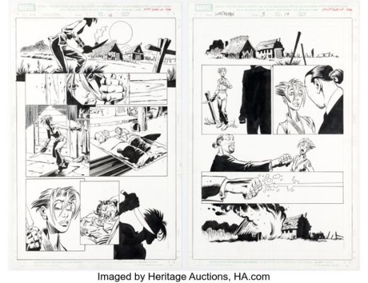 Andrew Currie and Scott Koblish Wonder Man #3 Story Pages 16-17 Original Art (Marvel, 2007). (Total: 2 Original Art)