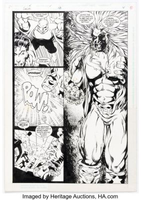 Jeff Moore and Mike Sellers Valor #12 Lobo Story Page 4 Original Art (DC, 1993).
