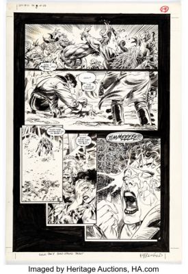 Adam Kubert and Bill Reinhold Ghost Rider / Blaze: Spirits of Vengeance #10 Story Page 16 Original Art (Marvel, 1993). | Heritage