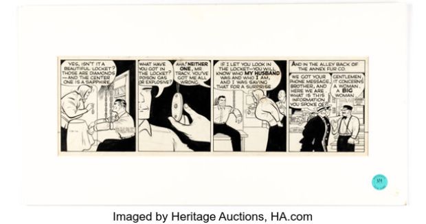 Chester Gould Dick Tracy Daily Comic Strip Original Art dated 7-30-43 (Chicago Tribune, 1943). | Heritage