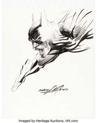 Neal Adams - Batman Sketch Original Art (undated). (Total: 2 Items) | Heritage