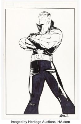 Humberto Ramos and Carlos Cuevas Wolverine #44 Namor Splash Page 22 Original Art (Marvel, 2006).