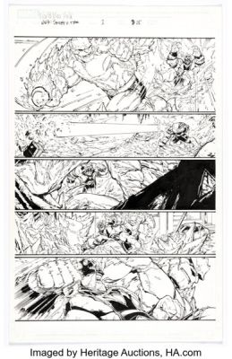 Patrick Scherberger World War Hulks: Spider-Man vs. Thor #1 Story Page 3 Original Art (Marvel, 2010).