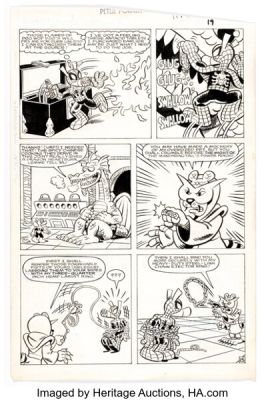 Joe Albelo and Pierre Fournier Peter Porker, the Spectacular Spider-Ham #16 Story Page 15 Original Art (Marvel, 1987). | Heritage
