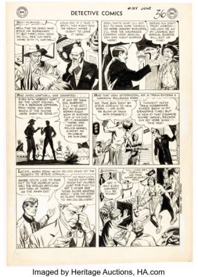 Leonard Starr Detective Comics #184 Pow-Wow Smith Story Page 4 Original Art (DC, 1952) | Heritage