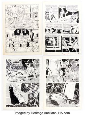 Reed Crandall and George Barr Creepy #50 "Sum Of Its Parts" Story Page 3 and Sci-Fi Illustrations Original Art Group of 4 (Various, 1970s). (Total: 4 Original Art) | Heritage