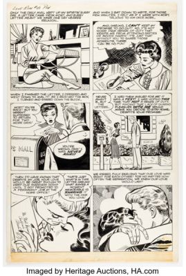 Jay Scott Pike Love Romances #46 Story Page 6 Original Art (Marvel, 1955).