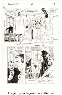 John Byrne Superman & Batman: Generations #2 "1969: Changing Times" Story Page 2 Original Art (DC, 1999). | Heritage