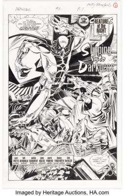 Bill Reinhold The Prowler #2 Splash Page 1 Original Art (Marvel, 1994).