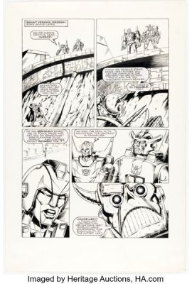 Jeff Anderson and Stephen Baskerville The Transformers #118 Story Page 3 Original Art (Marvel UK, 1987).