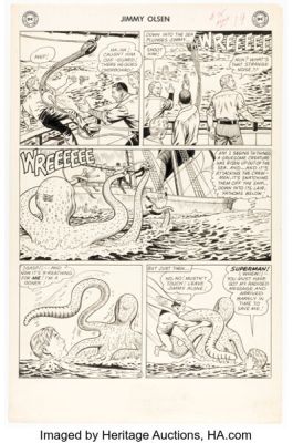 Curt Swan and George Klein Superman’s Pal, Jimmy Olsen #75 "The Voyage of the Mary Celeste II!" Story Page 9 Original Art (DC, 1964). | Heritage