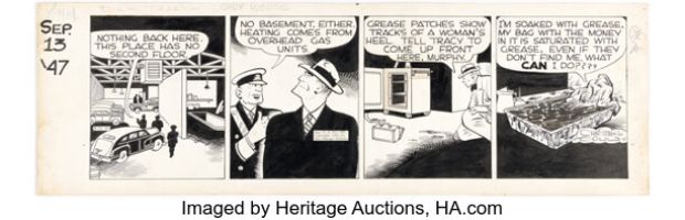 Chester Gould Dick Tracy Daily Comic Strip Original Art dated 9-13-47 (Chicago Tribune, 1947). | Heritage