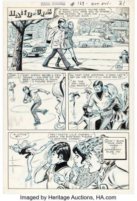 Lee Elias Young Romance #168 Complete 1-Page Story Original Art (DC, 1970).