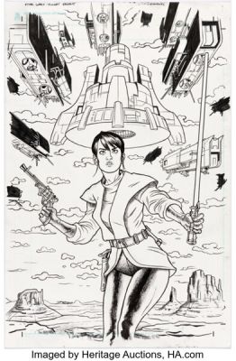 Joe Quinones Star Wars: Knight Errant #1 Cover Original Art (Dark Horse, 2010).