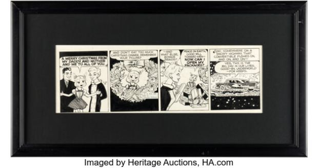 Chester Gould Dick Tracy Christmas Daily Comic Strip Original Art dated 12-25-58 (Chicago Tribune, 1958). | Heritage
