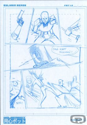 Sylvain Repos | Yojimbot, Volume 1, Storyboard Page 45 - Original Artwork by Sylvain Repos | Pulp’s Art