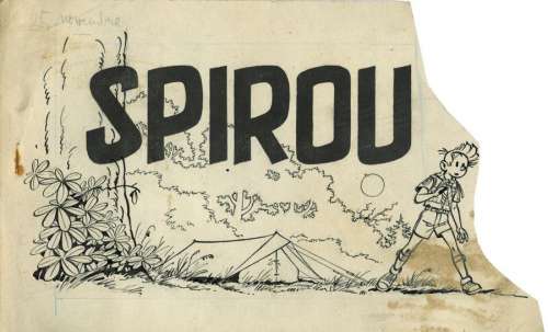 Franquin | Spirou, illustration Ã  l’encre de Chine pour l’… | Banque Dessinée