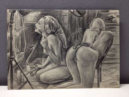 BDSM - Disegno Originale Sexy "La Serva fedele" - Page volante | Catawiki