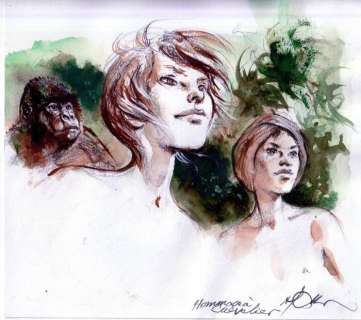 Follet, René - Dessin original couleur - Hommage Ã  Cuvelier - Corentin | Catawiki