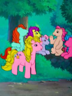 My Little Pony - Original Animation Production Cel - avec copybackground - (1986) | Catawiki