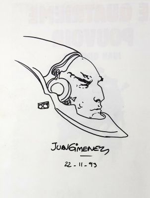 Gimenez Juan Rare... | GIMENEZ Juan Rare dédicace représentant le Métabaron... | Vermot et Associés
