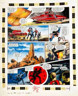 Thunderbirds original artwork (1968) drawn, painted and signed by Frank Bellamy…