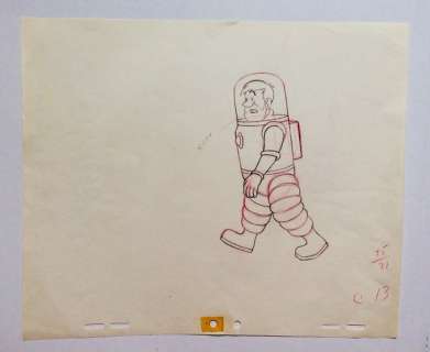 Tintin - Croquis préparatoire pour film d animation - On a marché sur la lune - Haddock - (années 60) | Catawiki